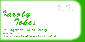 karoly tokes business card